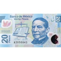 Мексика 20 песо образца 2018 года UNC p122aj