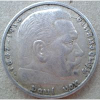 Германия 5 марок А 1935 Гинденбург