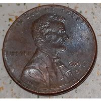 США 1 цент, 2006 Lincoln Cent Отметка монетного двора: "D" - Денвер (15-4-10)