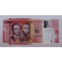 Ямайка 50 Долларов 2022 60 лет Независимости UNC банкнота