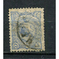 Персия (Иран) - 1894 - Герб 5Ch - (есть тонкое место) - [Mi.82] - 1 марка. Гашеная.  (Лот 40CQ)