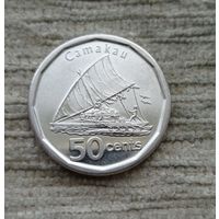 Werty71 Фиджи 50 цент 2012 Корабль Рыба