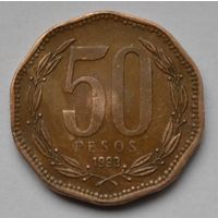 Чили 50 песо, 1993 г.