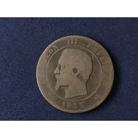 Франция 10 сантимов 1853. В-монетный двор Руан