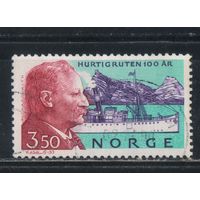 Норвегия 1993 100 летие судоходной линии Хуртигрутен Ричард Виз Пароход Вестерольн #1127