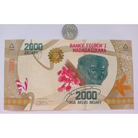 Werty71 Мадагаскар 2000 ариари 2017 UNC банкнота