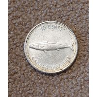 Канада 10 центов 1967 Елизавета II