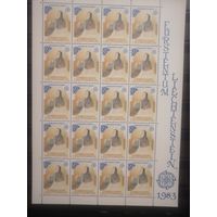 Полная серия малых листов Лихтенштейна 1983 год Михель 816-817