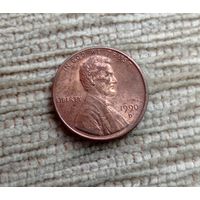 Werty71 США 1 цент 1990 D