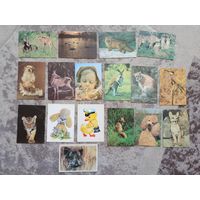 17 паштовак з жывёламі / 17 открыток с животными