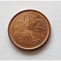Канада 1 цент, 2003 Новый профиль