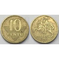 10 центов Литва 2009