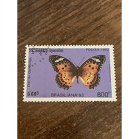 Камбоджа 1993. Бабочки. Argyreus hyperbius. Марка из серии