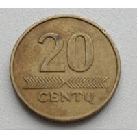 Литва. 20 центов 1998 года.