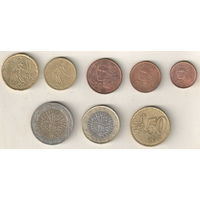 Франция набор 8 монет евро