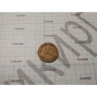 Монета 10 пфенингов ФРГ 1949 г.