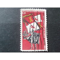 США 1965 рыцарь, флаги, совм. выпуск с Испанией