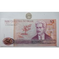 Werty71 Бразилия 50 крузадо 1986 UNC банкнота