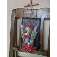 Кукла Клоун марионетка. 24 см.
