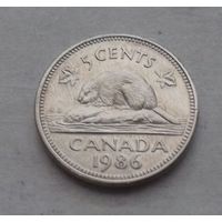 5 центов, Канада 1986 г.