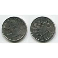 США. 25 центов (2002, Огайо, буква D, aUNC)