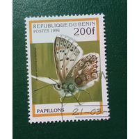 Марка Республика Бенин 1996 Бабочка
