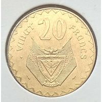 Руанда 20 франков 1977 г. В холдере