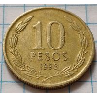 Чили 10 песо, 1993     ( 2-6-7 )