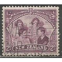 Новая Зеландия. Король Георг VI и его семья. 1946г. Mi#285.