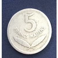 Мали 5 франков 1961. Гиппопотам