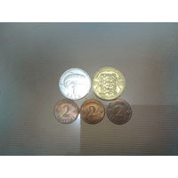 Монеты Латвия, Эстония 5шт одним лотом