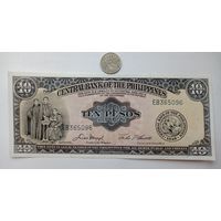 Werty71 Филиппины 10 песо  1949 - 1969 UNC банкнота Филиппинские острова