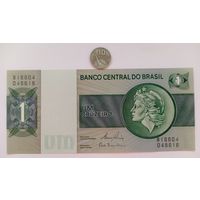 Werty71 Бразилия 1 крузейро 1980 UNC банкнота