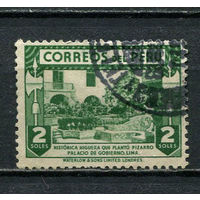 Перу - 1938 - Архитектура и деревья 2S - [Mi.394] - 1 марка. Гашеная.  (Лот 40EG)-T2P4