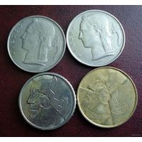 Бельгия. 4 монеты 1949-1987 г.