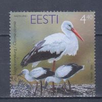 [1810] Эстония 2004. Фауна.Птицы.Белый аист. Гашеная марка.