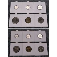 Распродажа с 1 рубля!!! Польша набор 6 монет (1, 2, 5, 10,10, 20 злотых) 1988-1990 гг. UNC