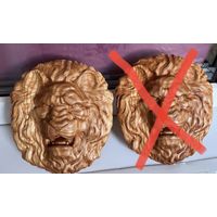 Лев, голова льва Панно, барельеф, декор Дерево Ясень Цена за 1