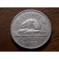 Канада 5 центов 1982 Бобр