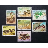 Вьетнам 1988 г. Ядовитые змеи. Фауна, полная серия из 7 марок #0099-Ф2P19