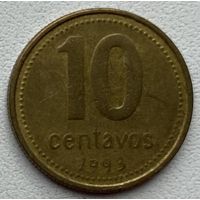 Аргентина 10 сентаво 1993 г.