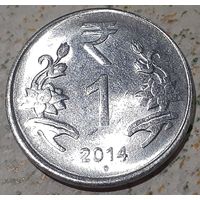 Индия 1 рупия, 2014  - Ноида (9-1-15)