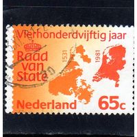 Нидерланды.Ми-1188.Карта Нидерландов, 1531 и 1981.Серия: Государственный совет.1981.