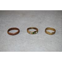 Три старинных кольца одним лотом.
