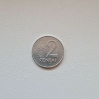 Литва 2 цента 1991 года