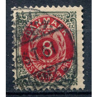 Дания - 1875/1903г. - 8 Ore, wz 1 Y, перфорация 12 3/4 - 1 марка - гашёная. Без МЦ!