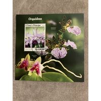 Сан Томе и Принсипи 2020. Цветы. Орхидеи. Малый лист