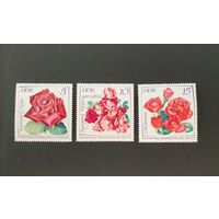 Цветы Розы Флора ГДР Германия 1972 Mi 1763-1765