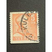 Швеция 1948. Король Густав V и три короны