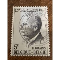 Бельгия 1974. Hubert Krains 1862-1934. Бельгийский писатель.